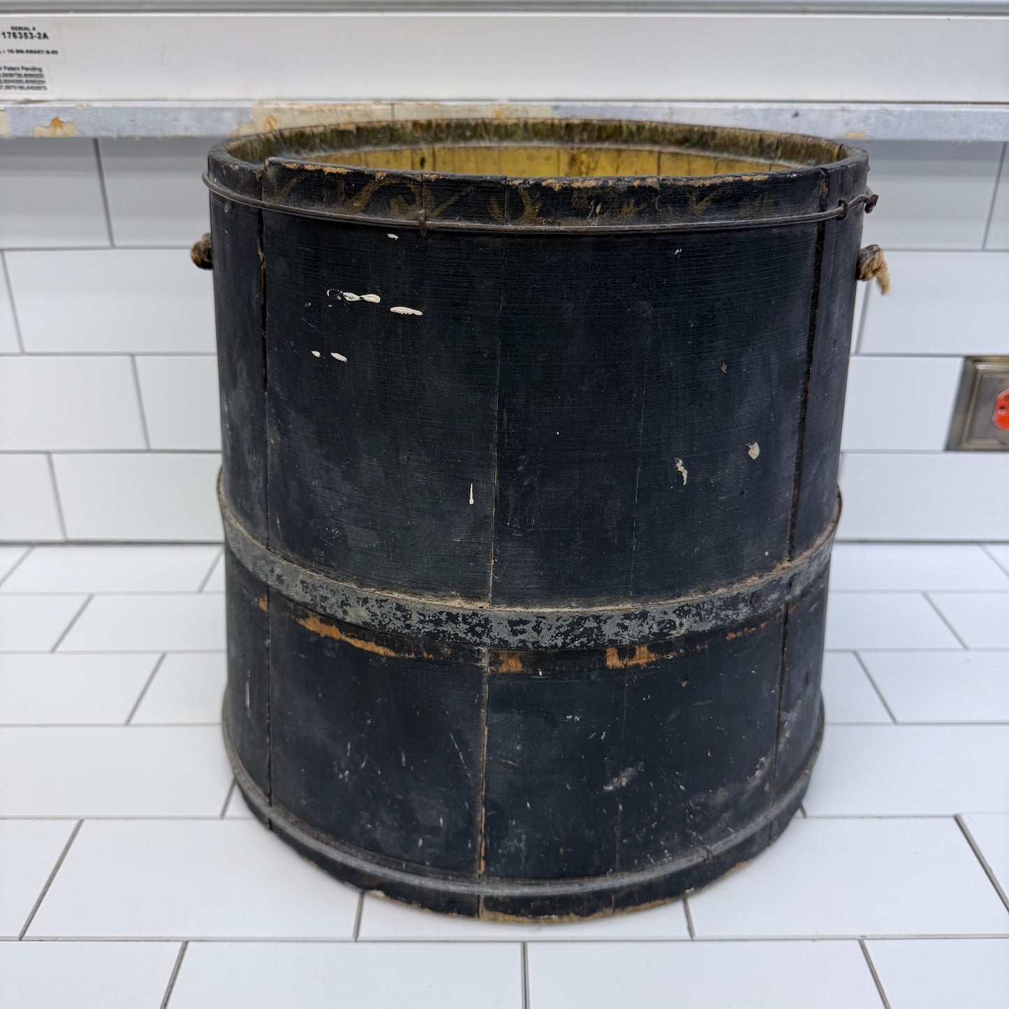 Decorative Bucket, Hand Painted Floral