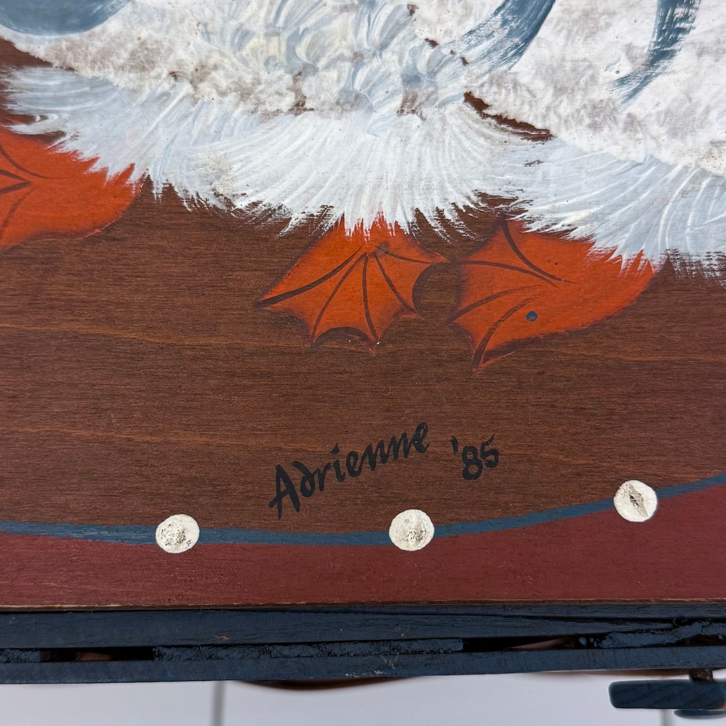 Basketville Signed Geese Picnic Basket Vermont Folk Art 1985