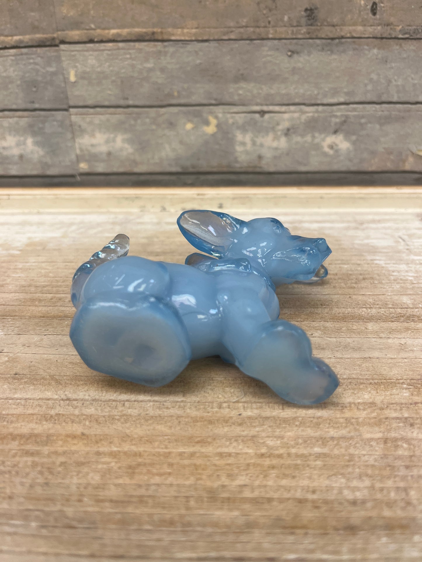 Vintage Boyd Blue Slag Glass Puppy Figurine