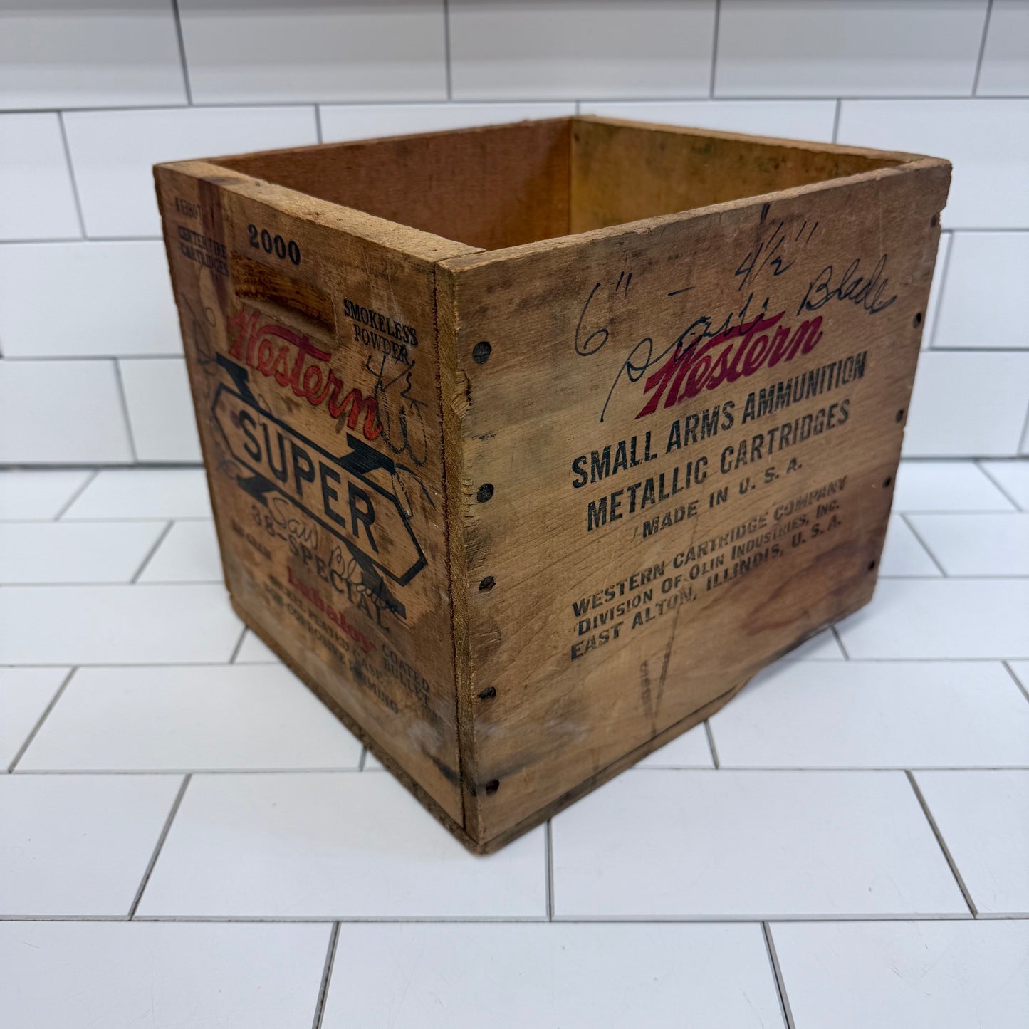 Western Cartridge Co. Ammunition Crate, Wood