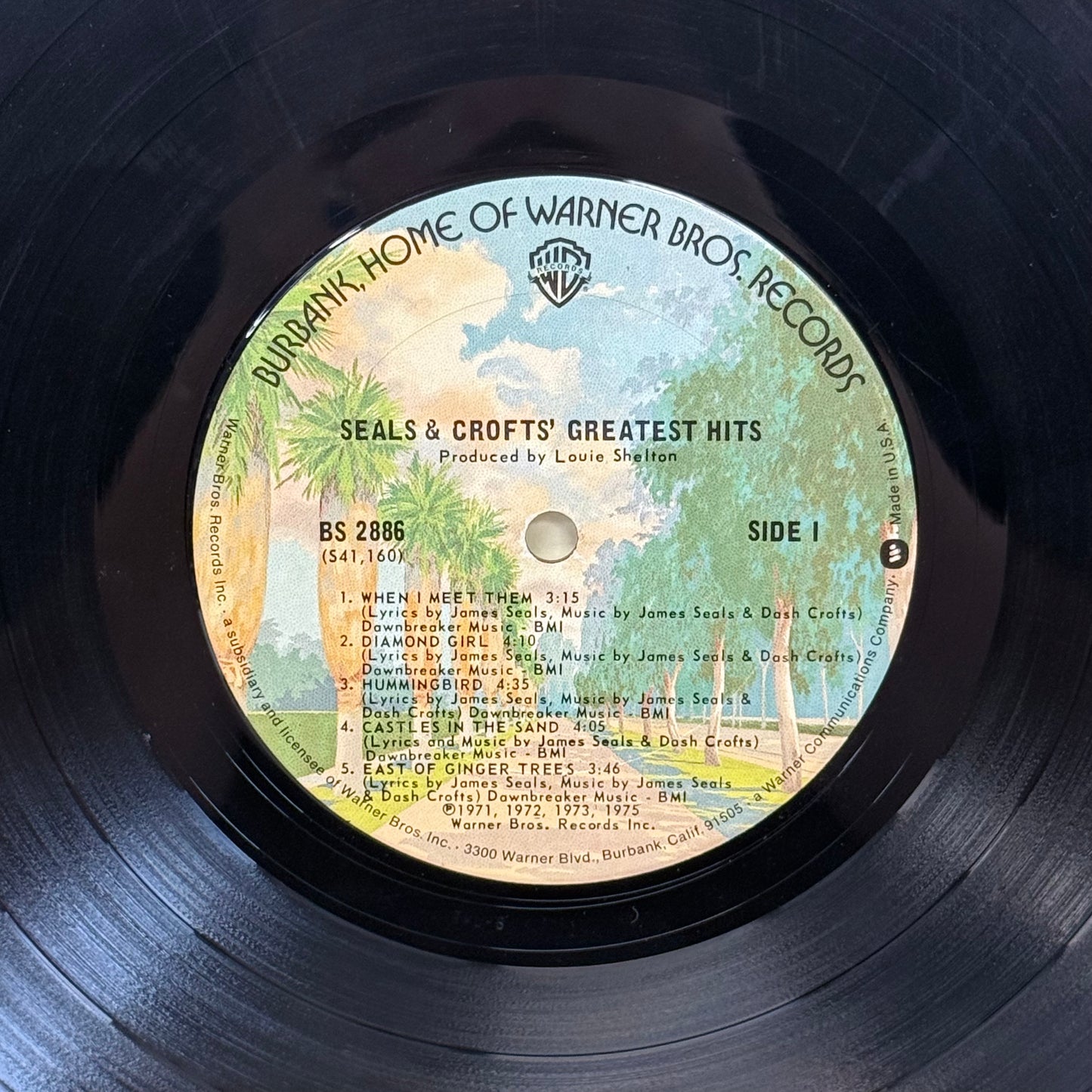 Seals & Crofts Greatest Hits Vinyl Record 1975 BS 2886
