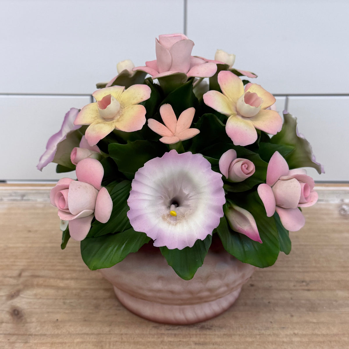 Capodimonte Italy Porcelain Floral Bouquet