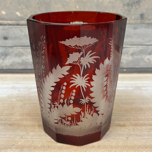 Cut to Clear Botanical Ruby Glass