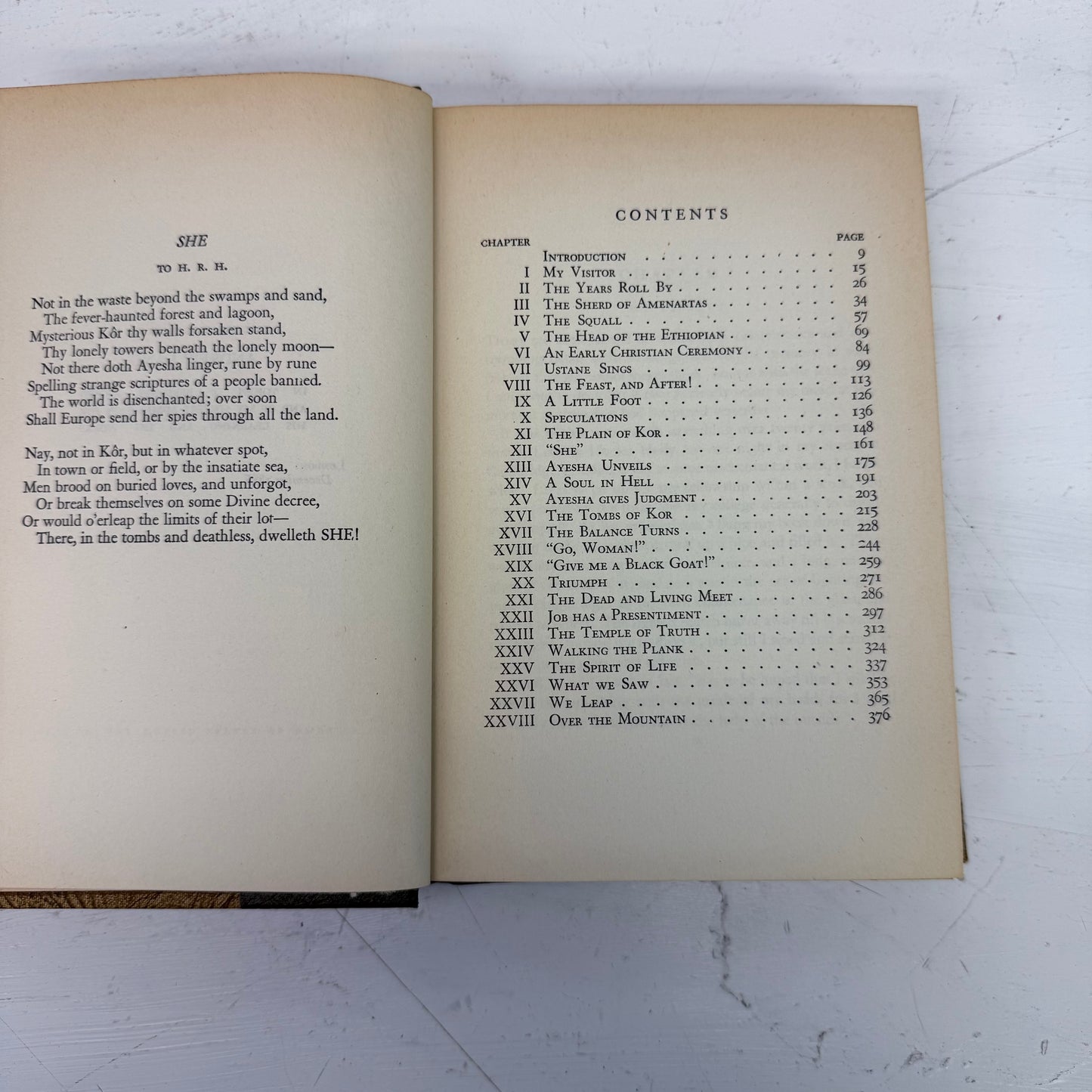 H. Rider Haggard She: A History of Adventure Hardback, 1940s Ed.