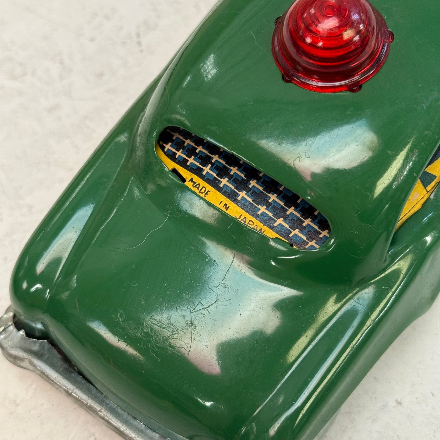Marx Line Mar Battery Powered Police Car Tin Toy, 1950s