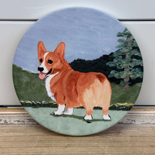 Zeppa Studios Corgi Fur Children Bisque Coasters Set of 4