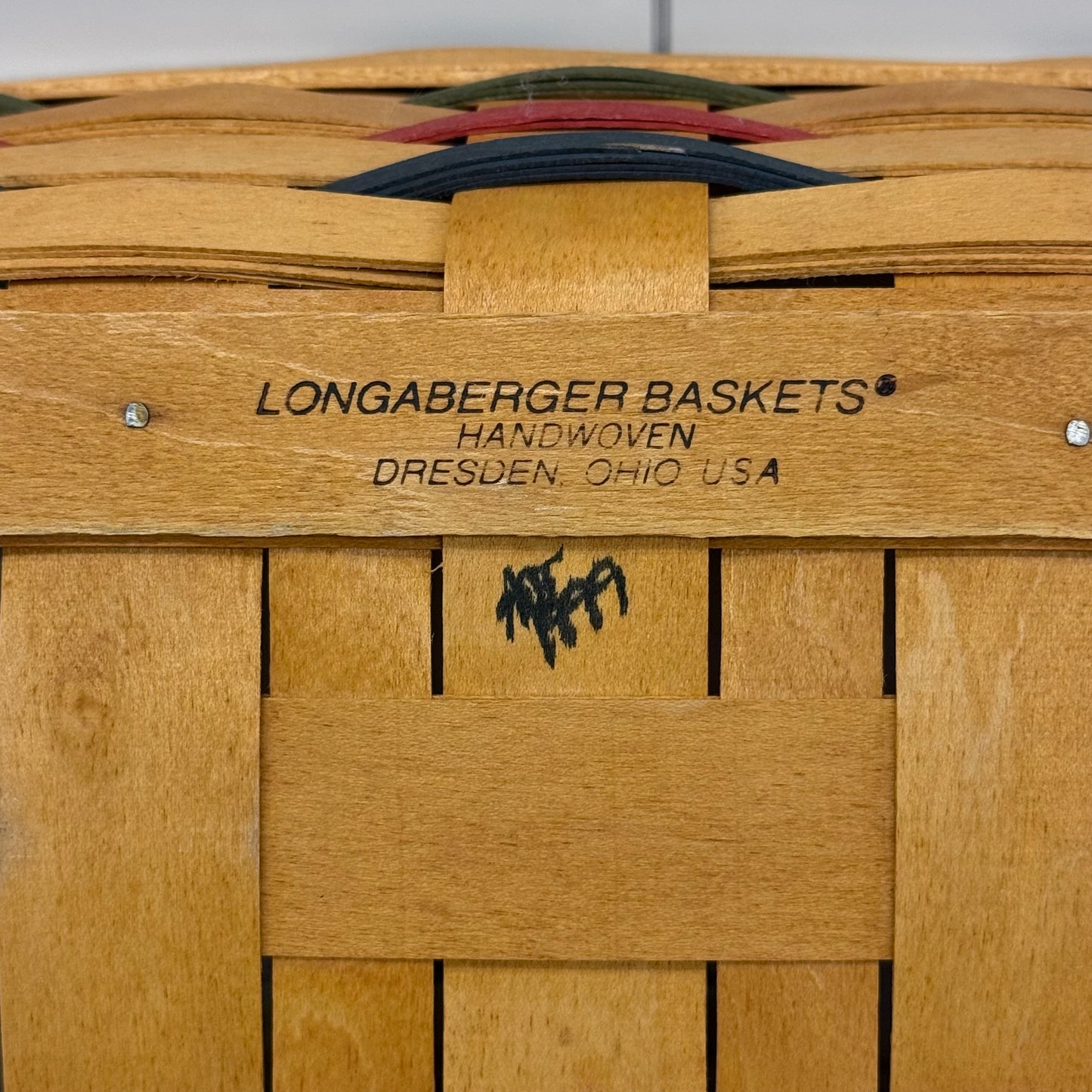 Longaberger Woven Traditions Bread Basket Signed 1999 USA