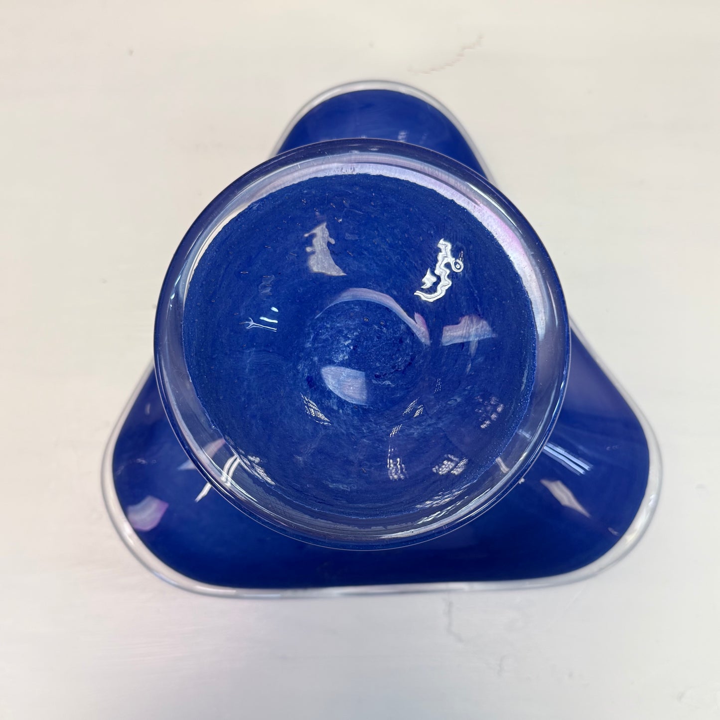 Handblown Art Glass Console Bowl