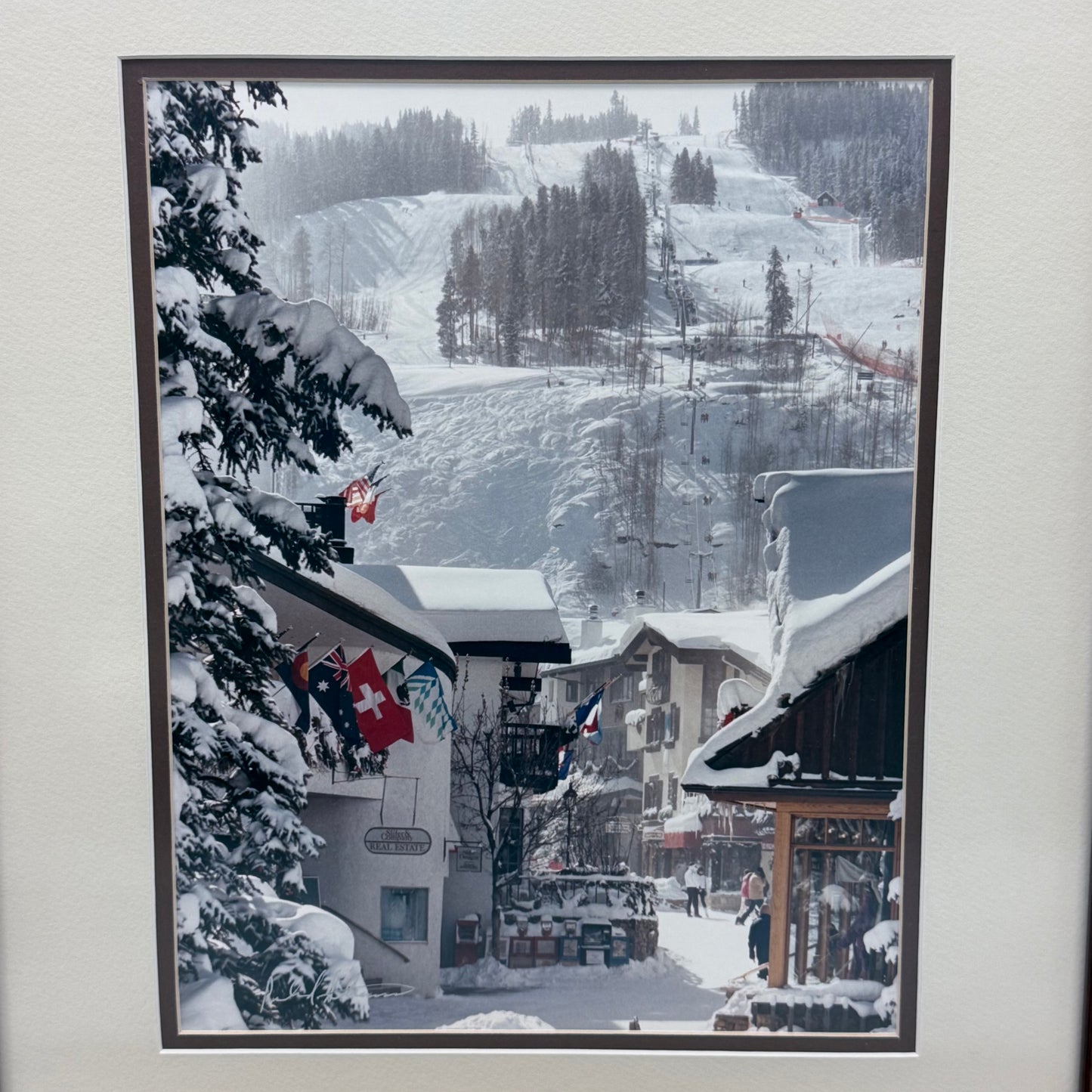 Vail Colorado Ski Slopes Signed Framed Photograph