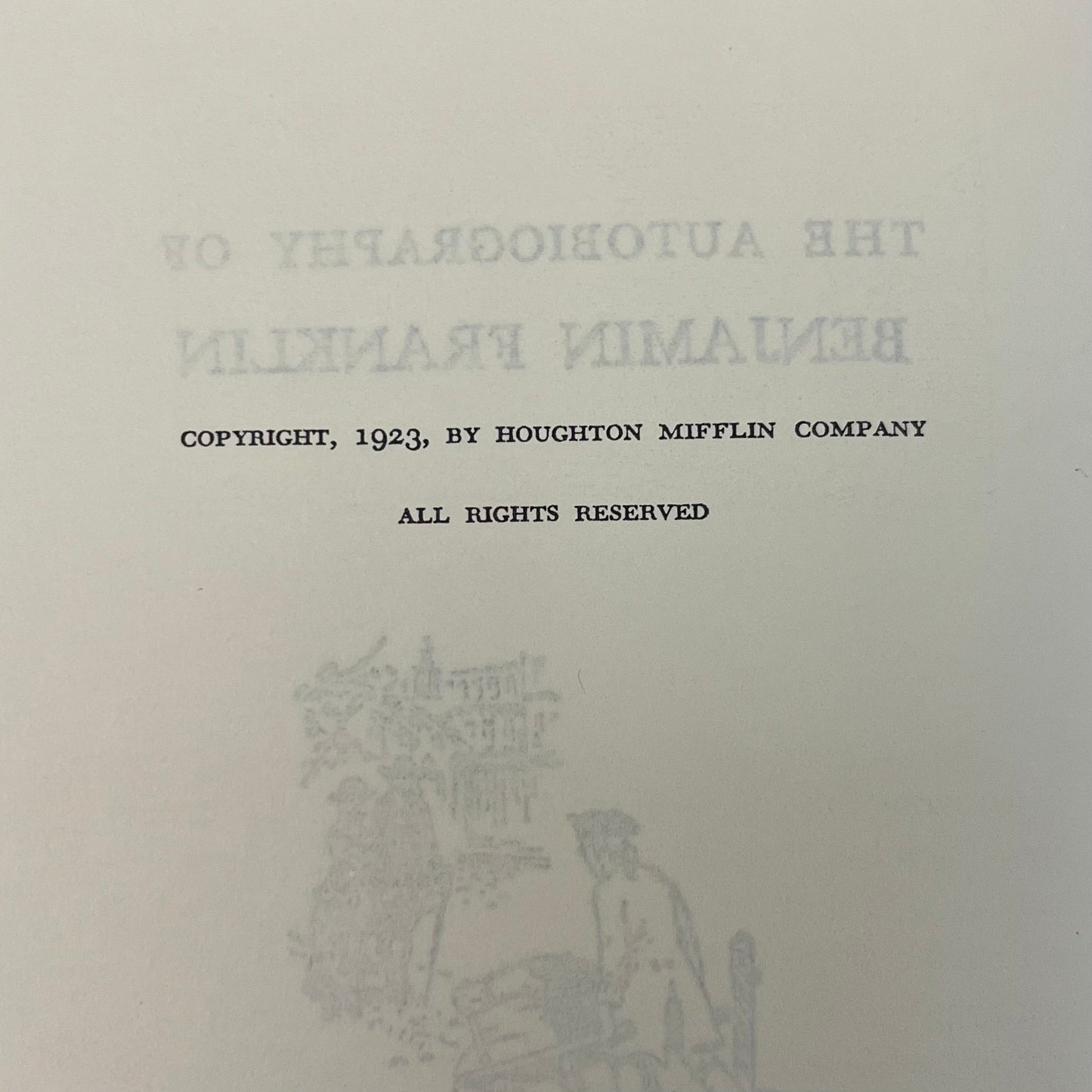 Autobiography of Benjamin Franklin, 1923