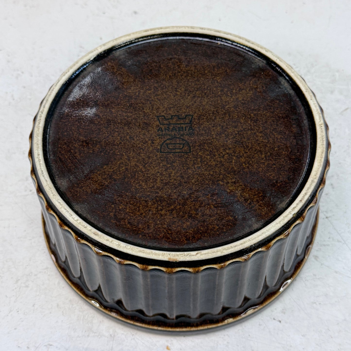 Arabia of Finland Ruska Porcelain Casserole Soufflé Dish