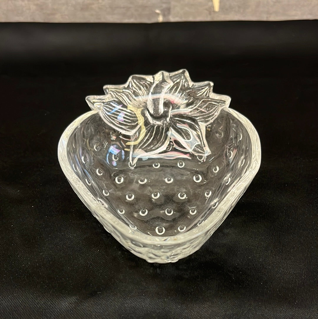 Studio Nova Strawberry Glass Candy Dish 7”