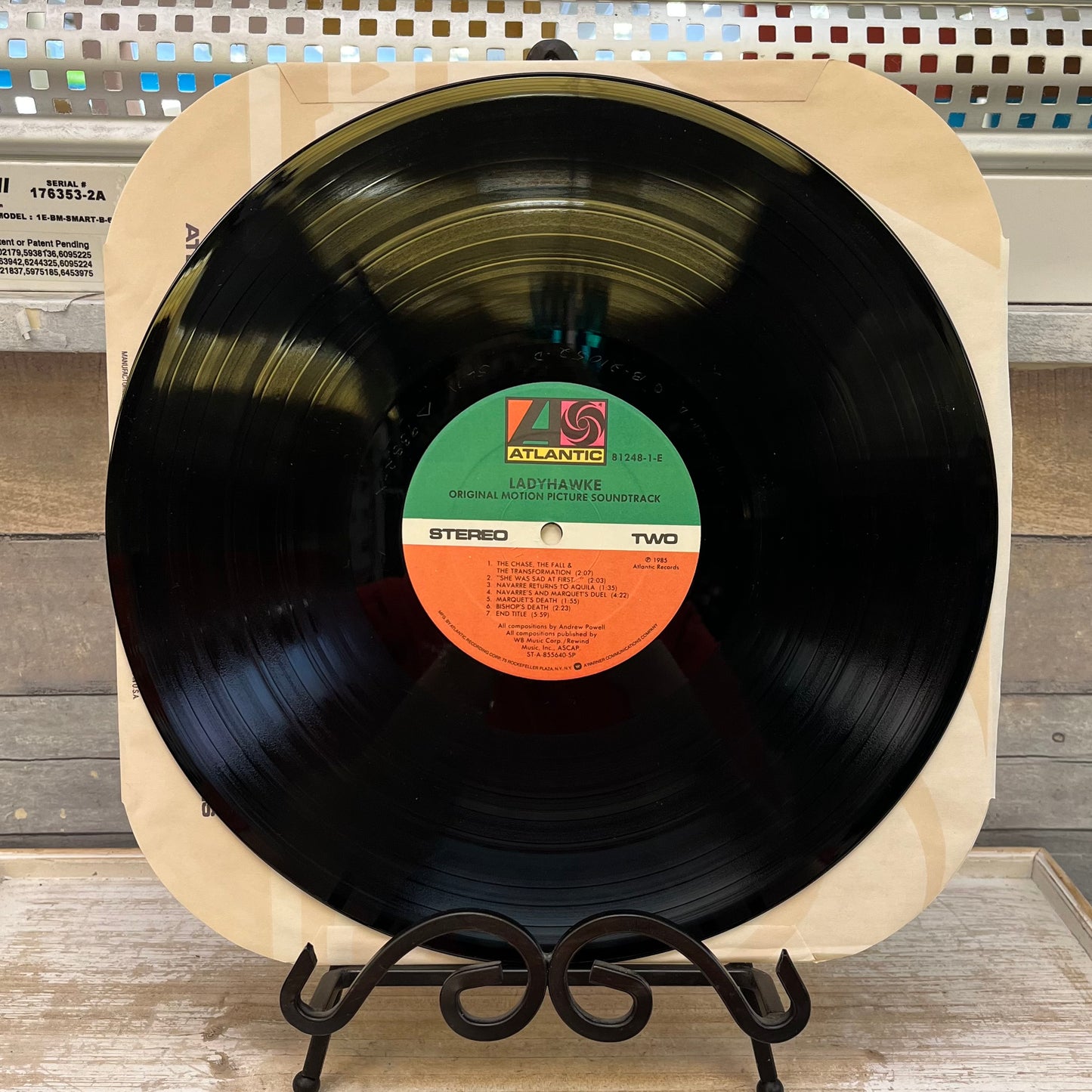 Ladyhawke Motion Picture Soundtrack Vinyl Record, 1985