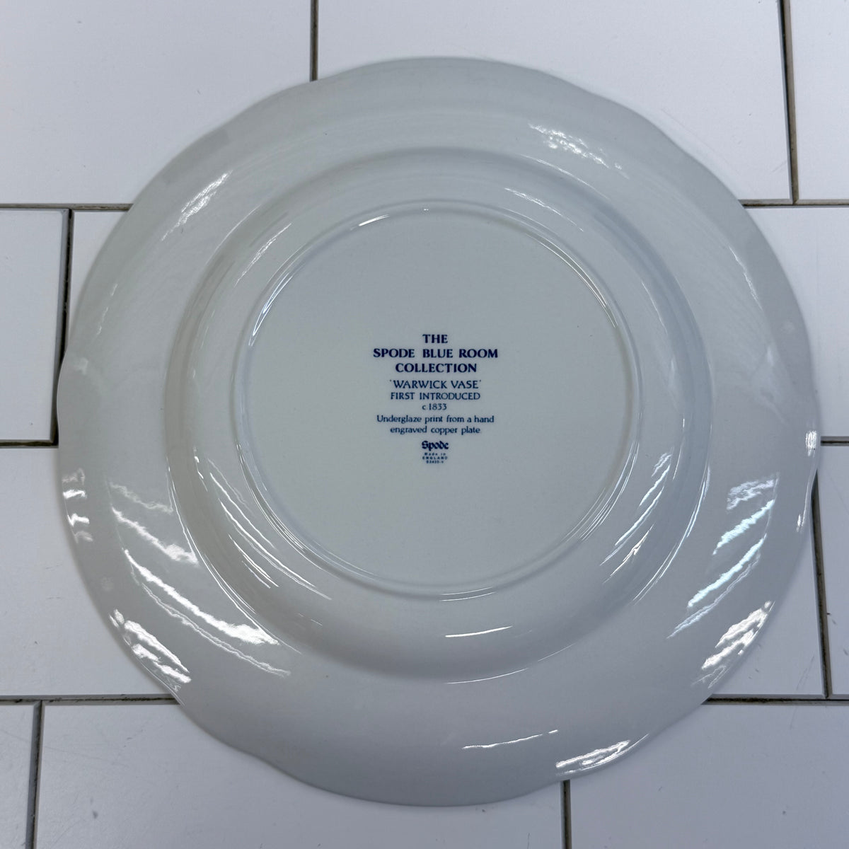 Spode Blue Room Warwick Vase Blue and White Plate England