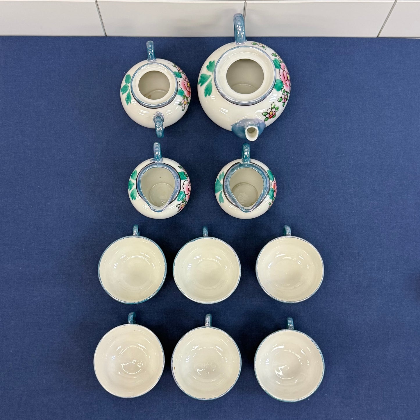 Japanese Lusterware Children's Tea Set Porcelain 22 Pieces