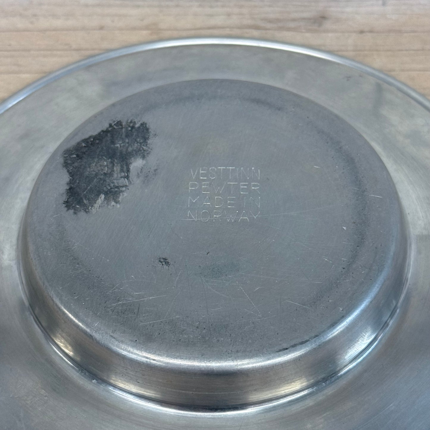 Vesttinn Norway Embossed Pewter Dish