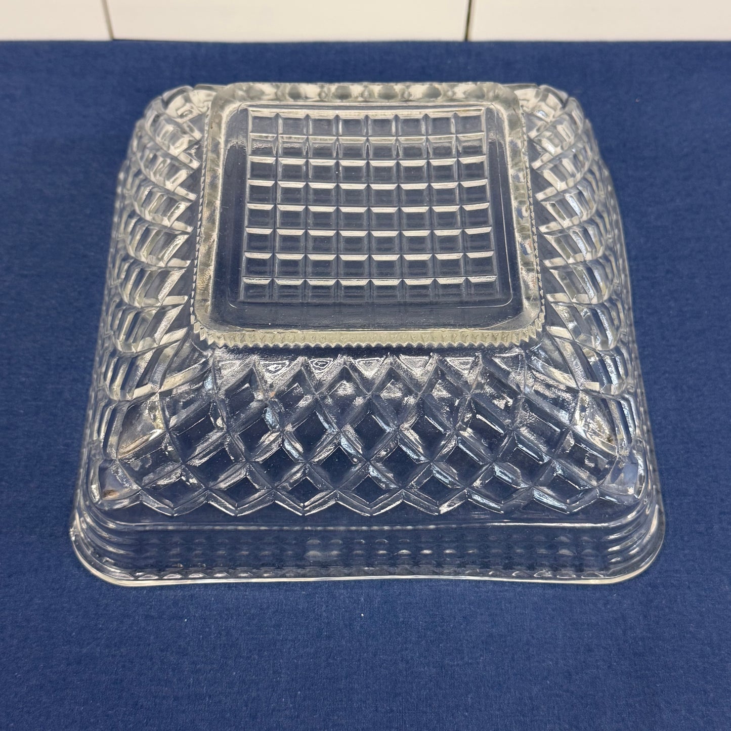 Federal Glass Diamond Lattice Dish