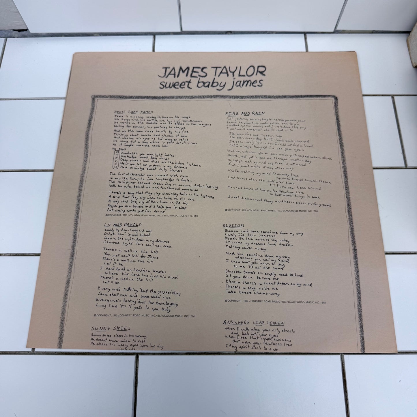 James Taylor Sweet Baby James Vinyl Record LP 1970 #WS 1843