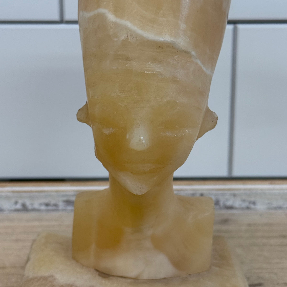 Egyptian Alabaster Nefertiti Bust Sculpture Egypt