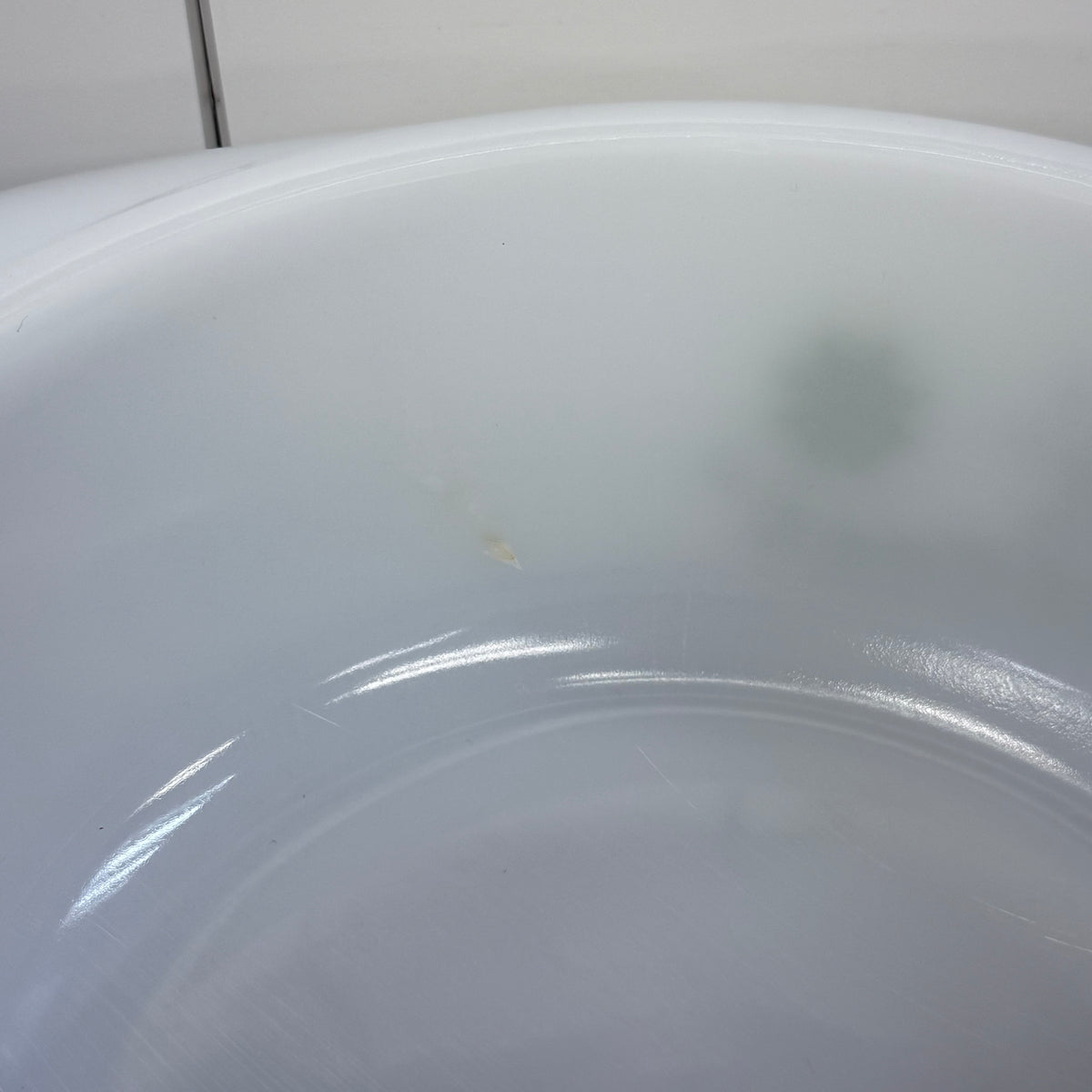 Glasbake Green Daisy Milk Glass Casserole Dish