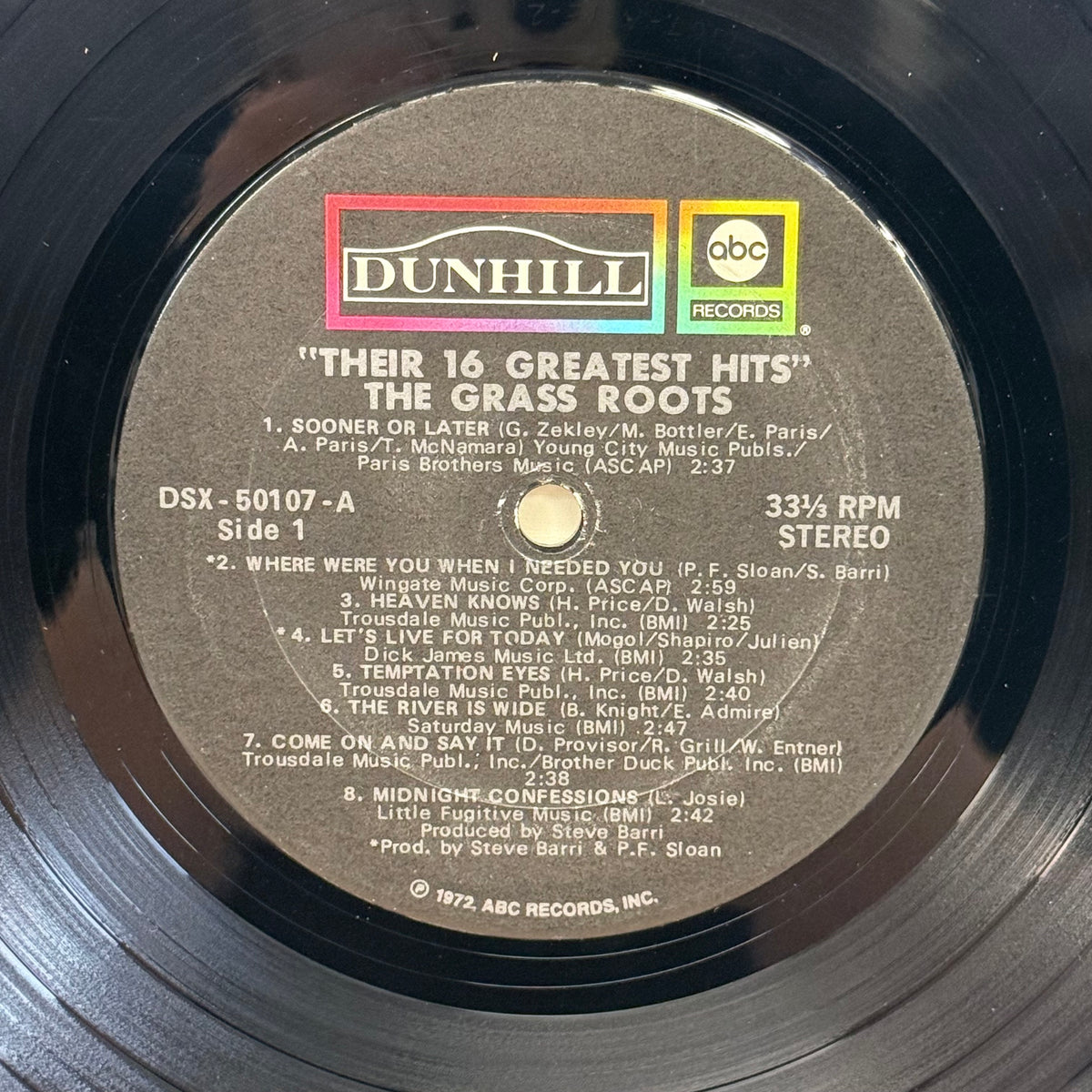 The Grass Roots Their 16 Greatest Hits Vinyl LP 1972 -- DSX-50107