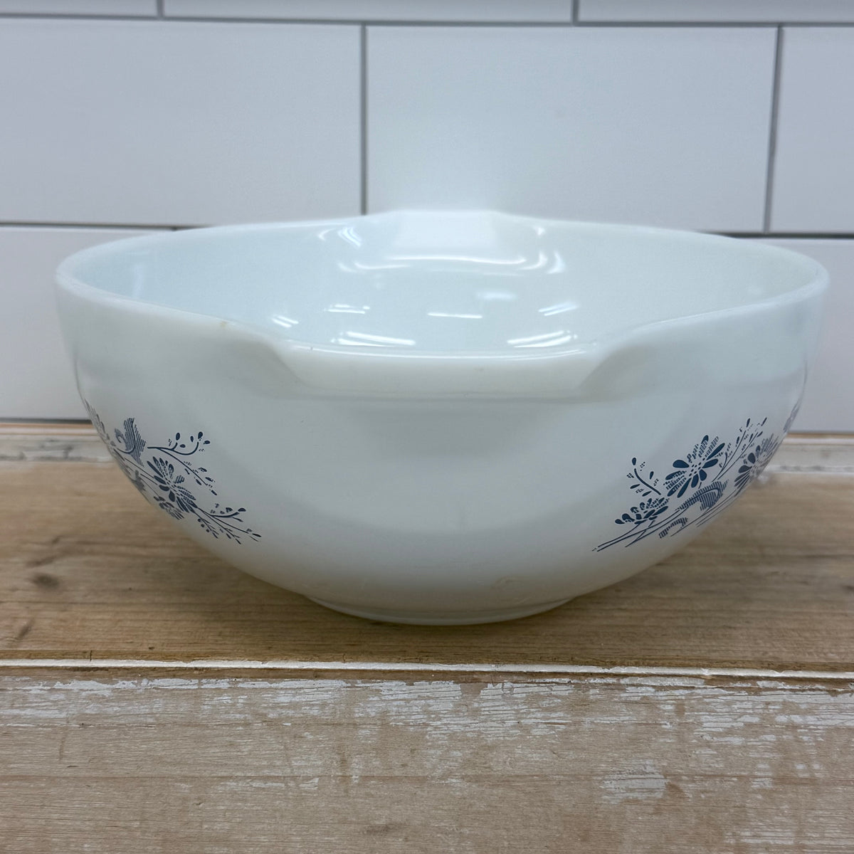 Pyrex Colonial Mist Blue Floral Casserole Dish 1980s