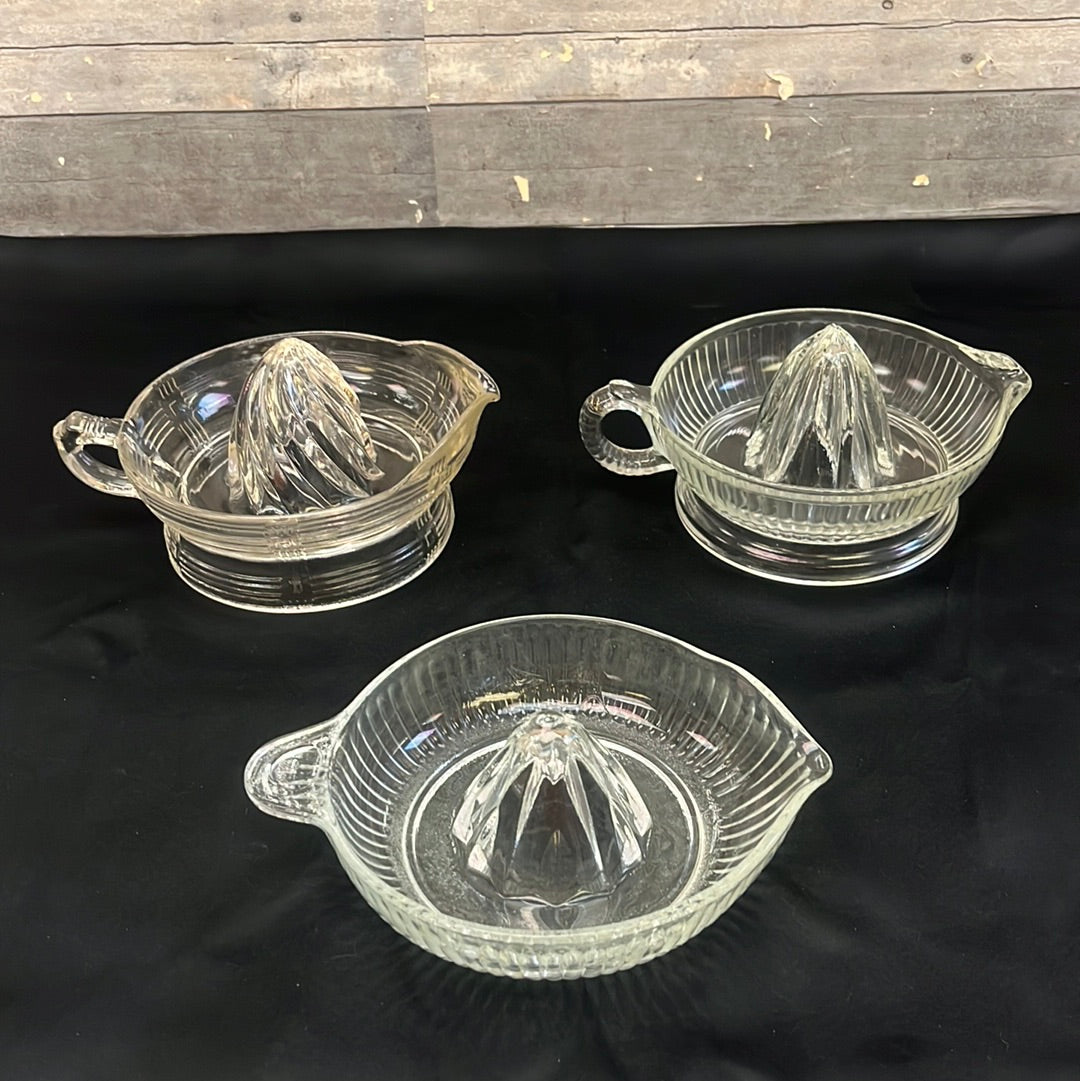 Vintage Glass Citrus Juicer Selection