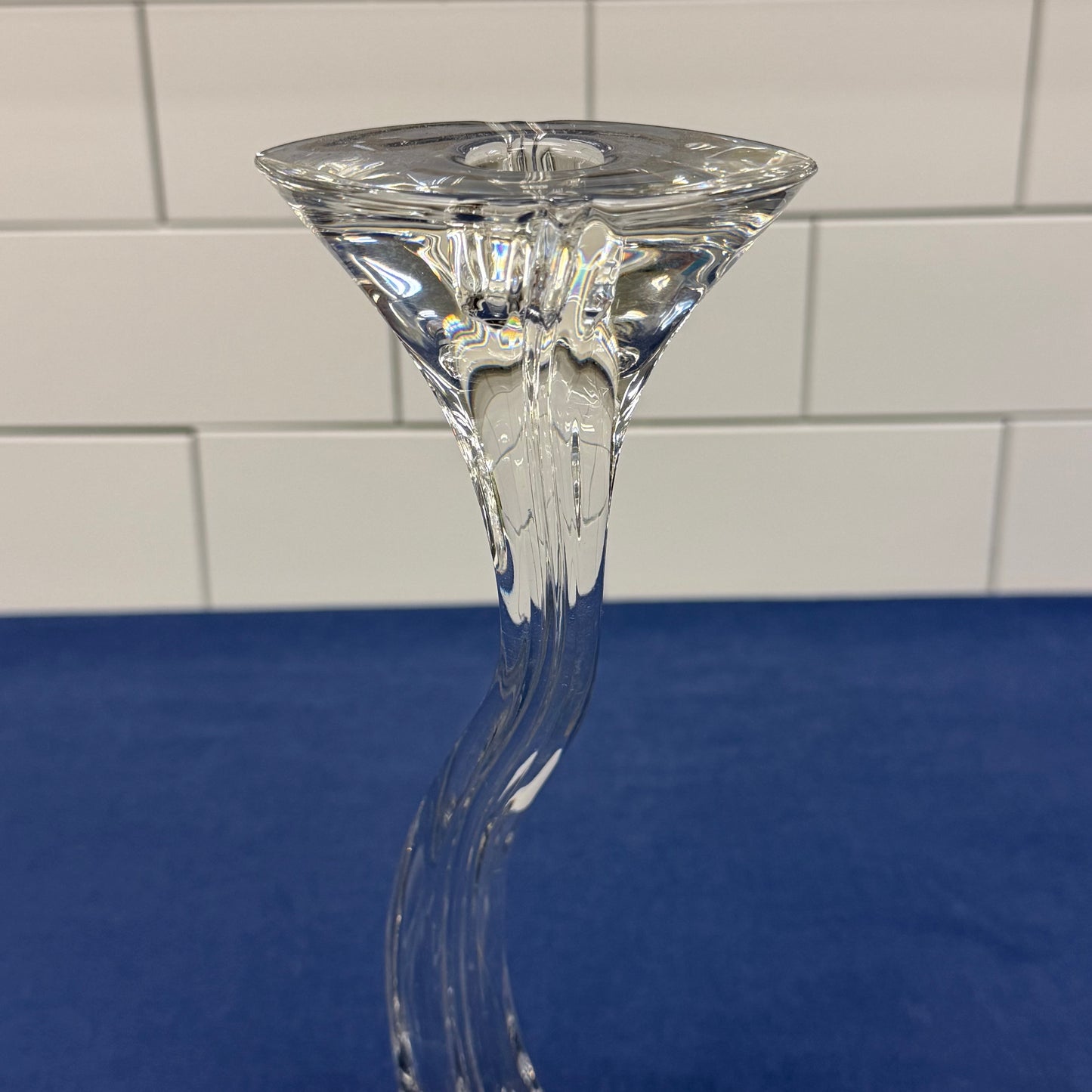Marc Aurel Candle Holder, Lead Crystal