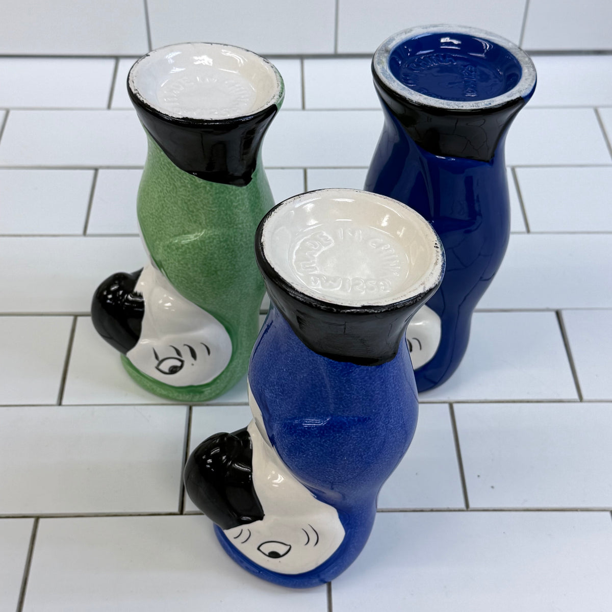 Macaw Parrot Cocktail Mugs Set of 3 Ceramic Tiki Bar Decor
