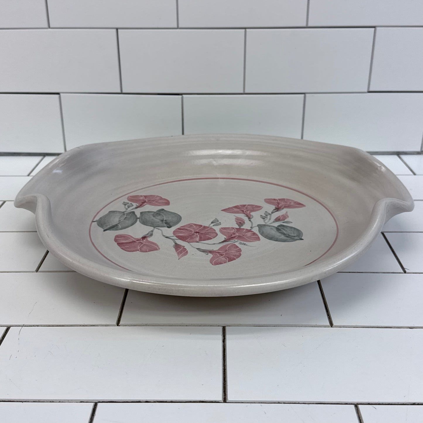 Studio Pottery Bowl &  Pie Dish Set Signed