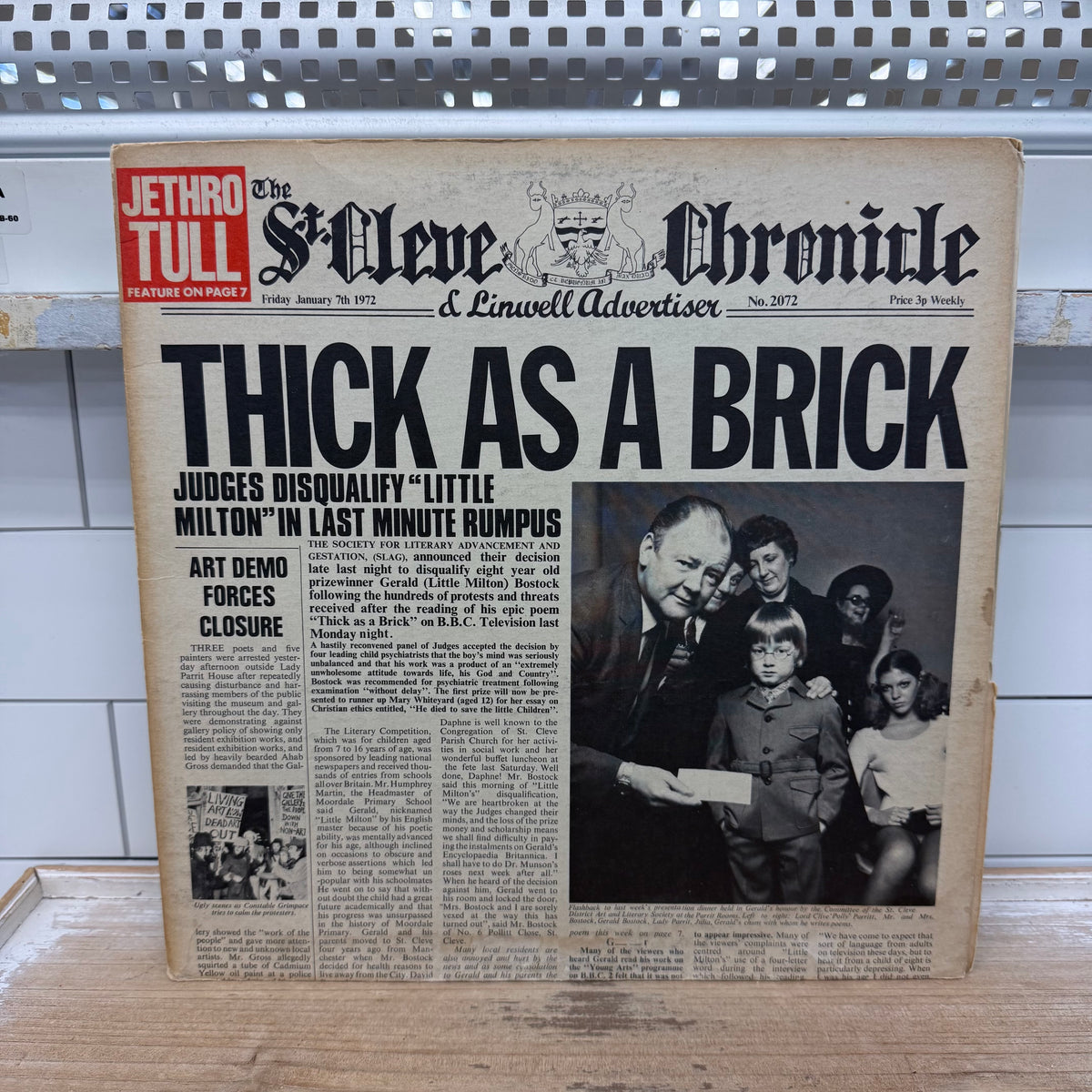 Jethro Tull Thick as a Brick Vinyl Record, 1972 – MS 2072