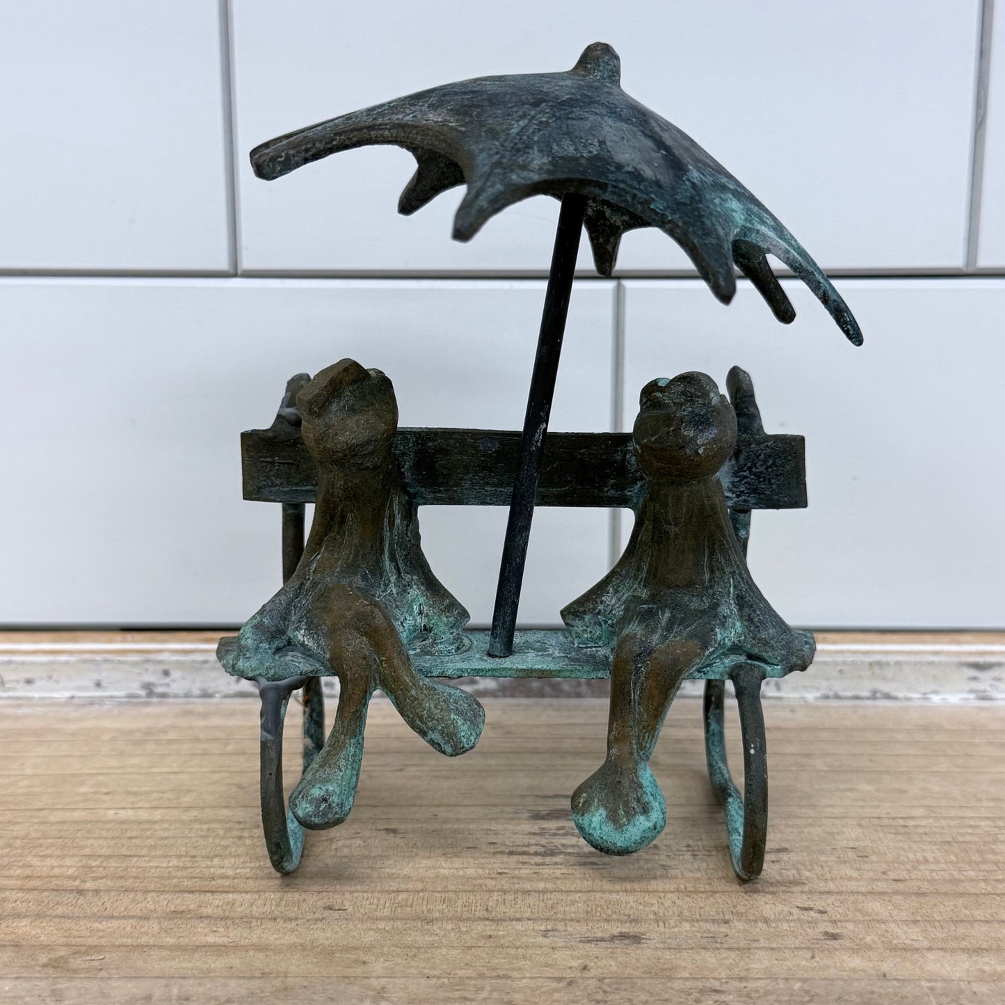 Brass Frog Grasshopper Butterfly Figurine Decor Lot Set of 3