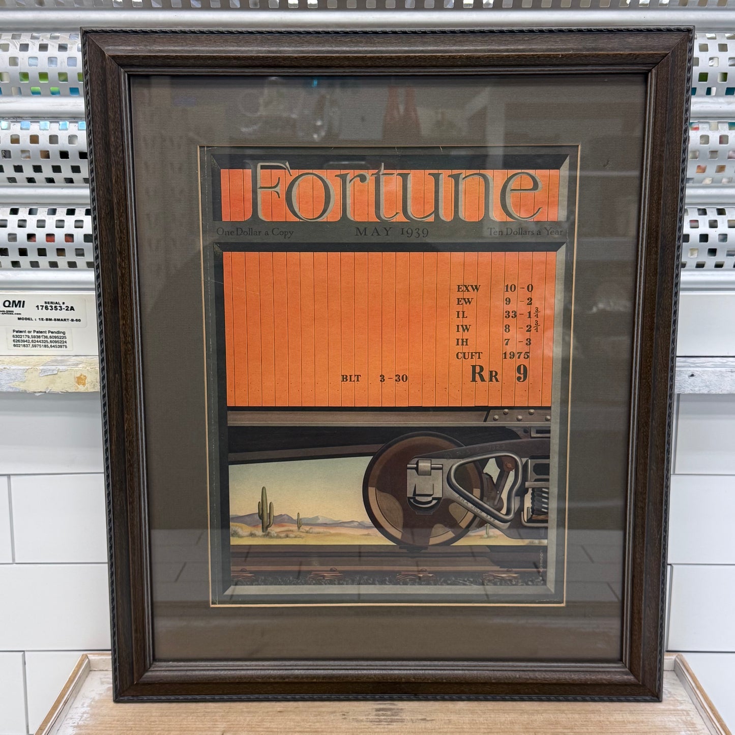 Fortune Magazine May 1939 Boxcar Cover Framed