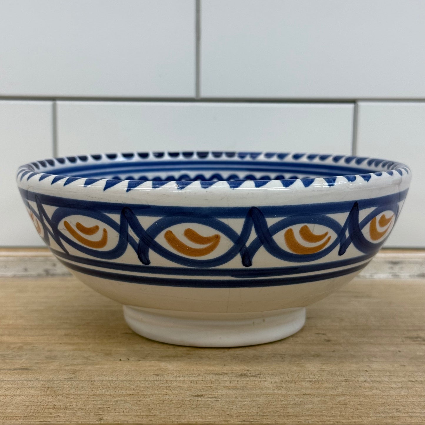 De La Cal Barreira Puente Spanish Floral Ceramic Bowl