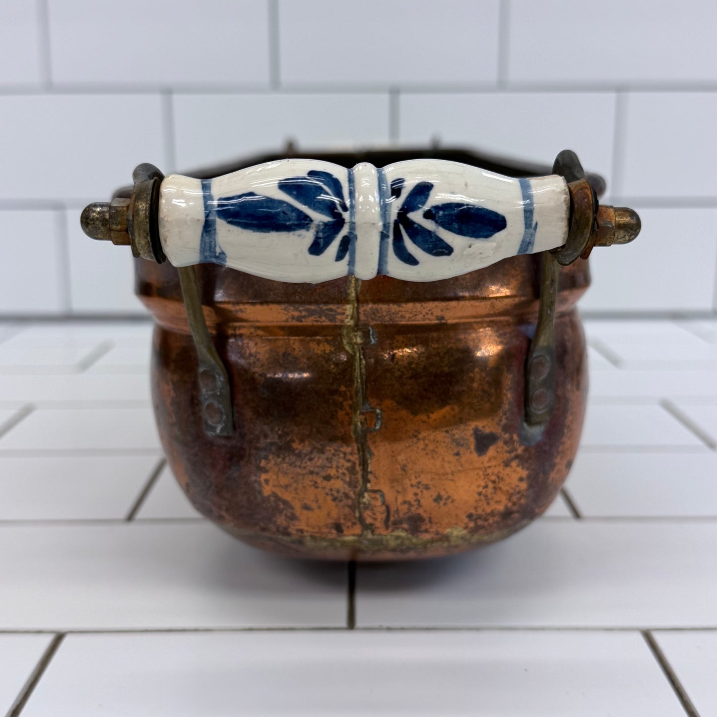 Victorian Revival Copper Planter with Lion Paw Feet