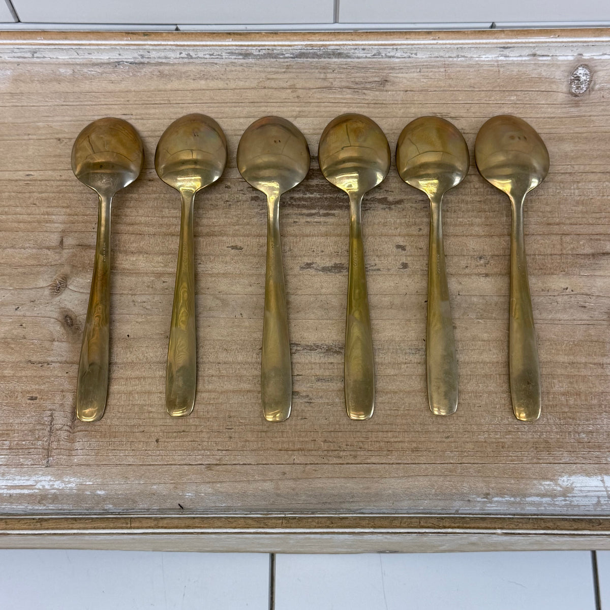 Fabulous Things Brass Teaspoons Set of 6 Boxed