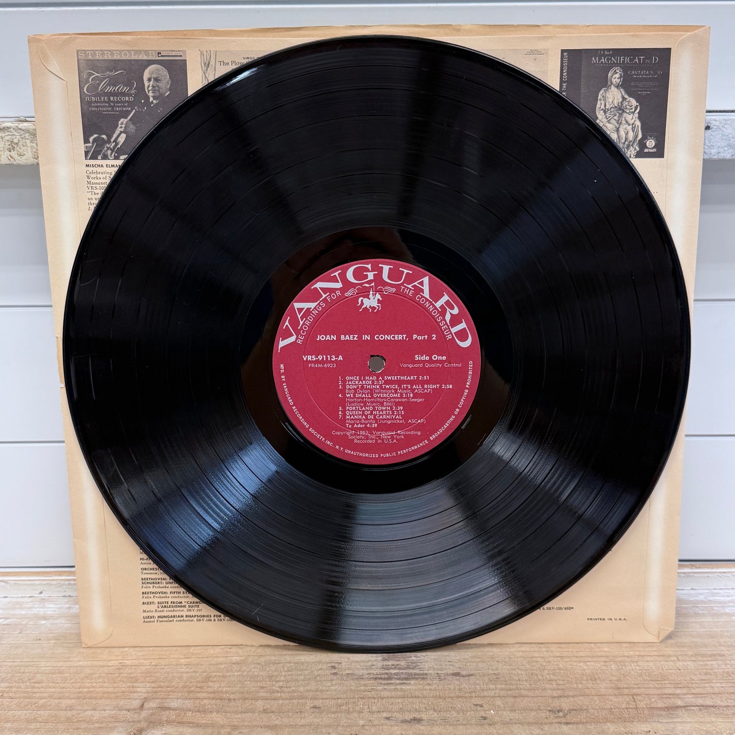 Joan Baez In Concert Parts 1 & 2 Vinyl 1962-63 #VRS-9112/9113