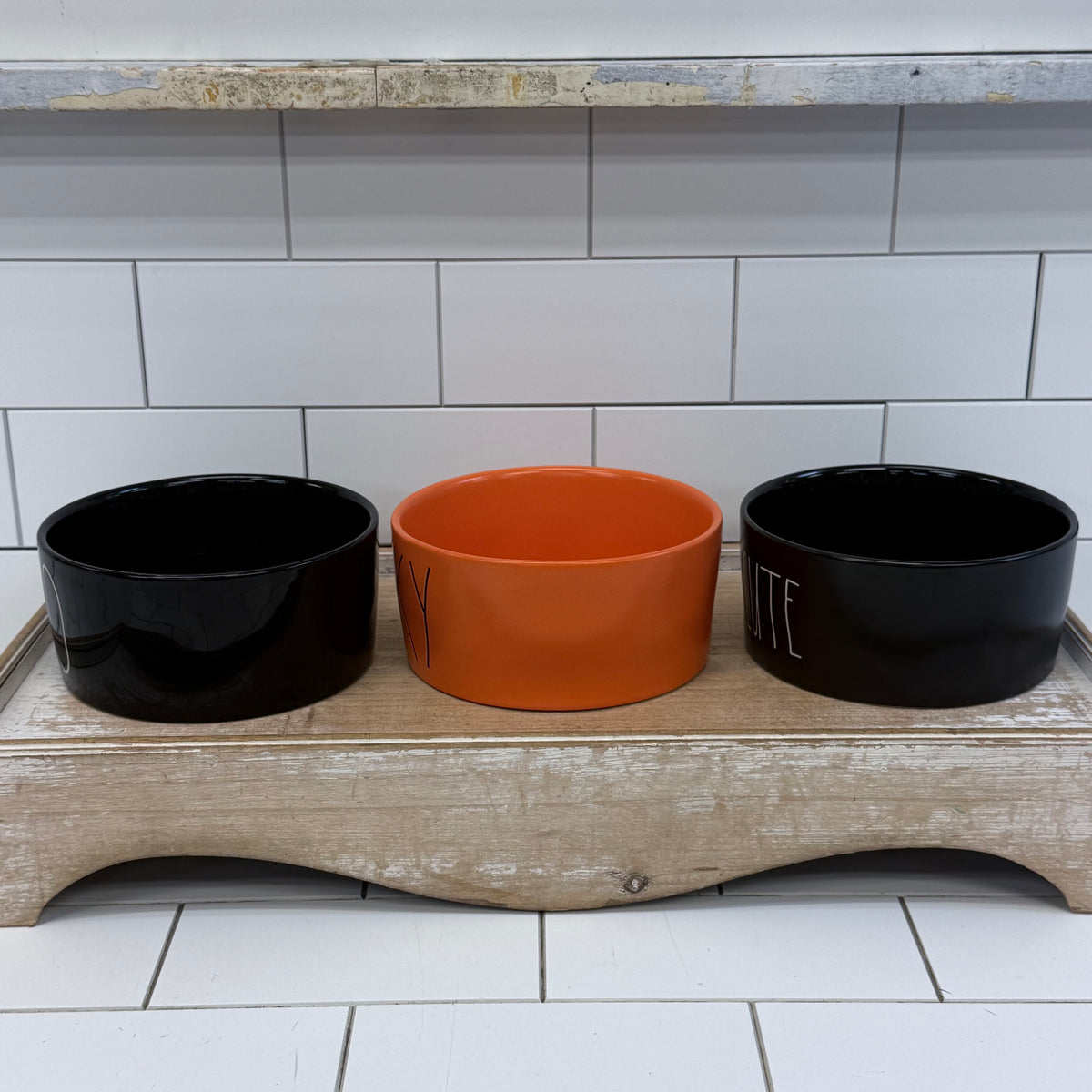 Rae Dunn Halloween Ceramic Pet Bowl Selection