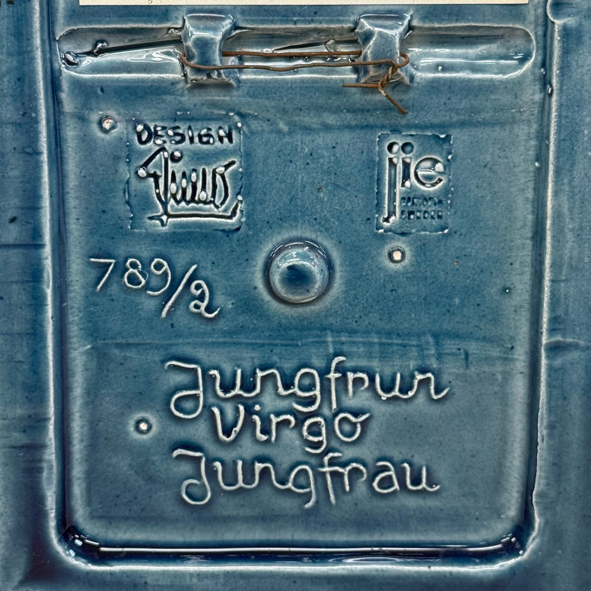 Jie Gantofta Virgo Zodiac 789/2 Wall Plaque 1970s