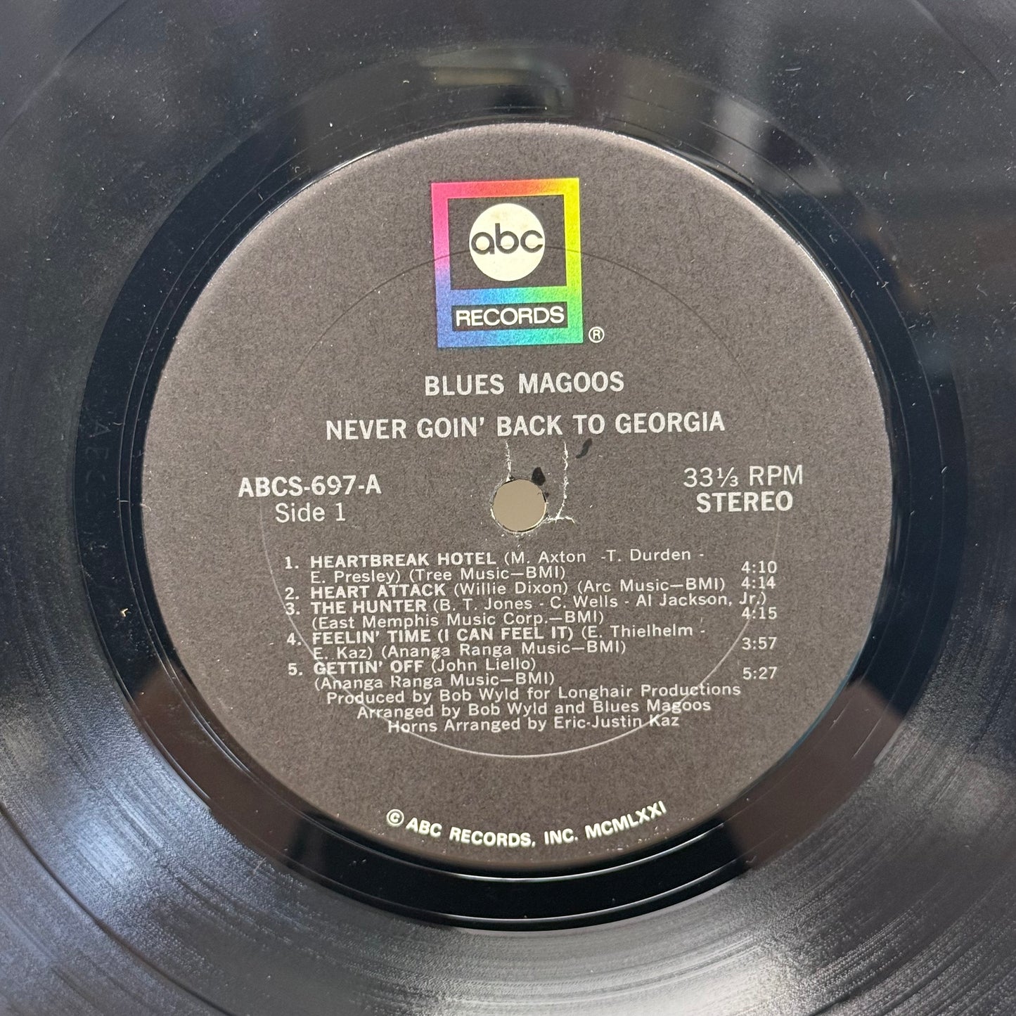 Blues Magoos Never Goin' Back to Georgia Vinyl LP 1969 #ABCS-697