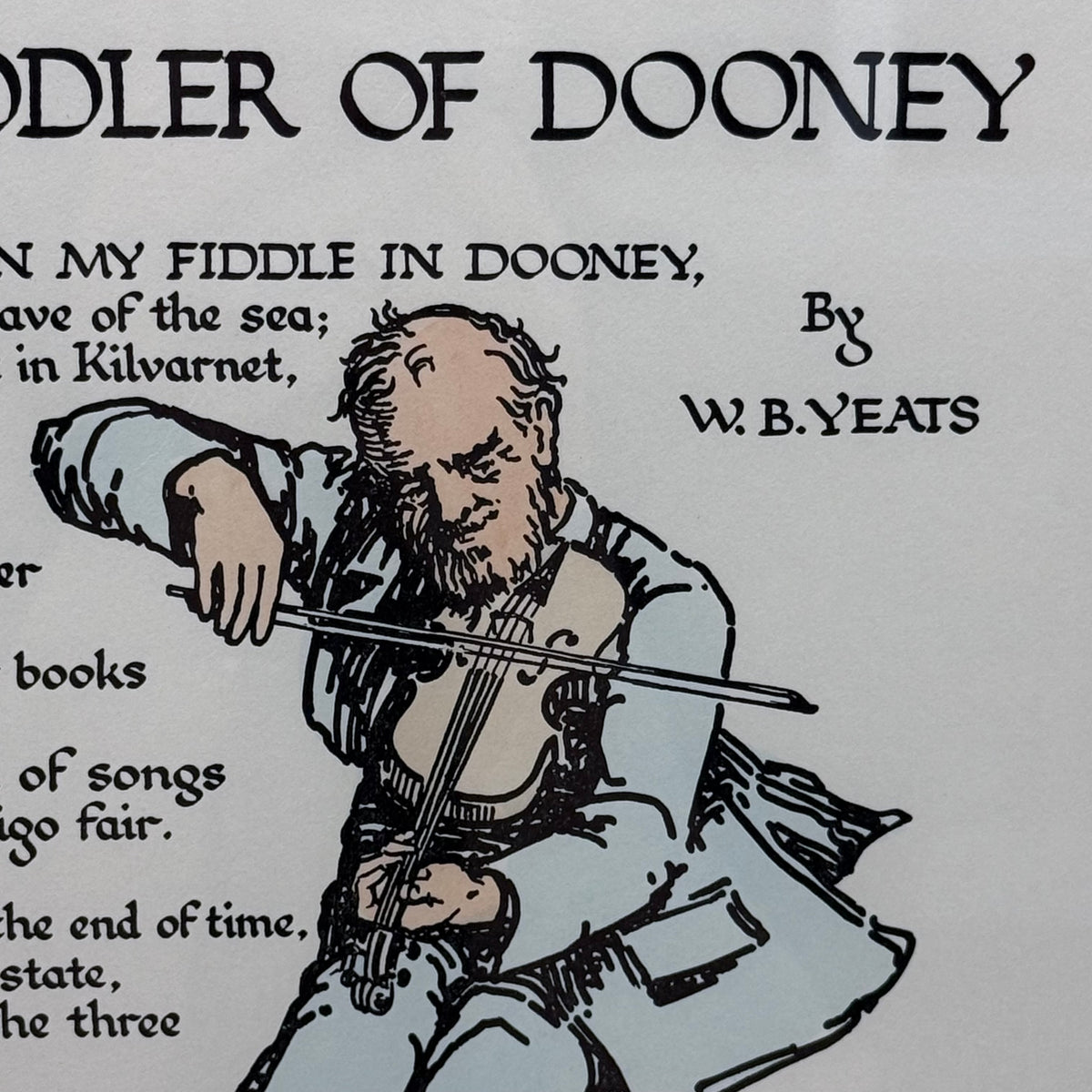 W. B. Yeats The Fiddler of Dooney Framed Irish Poetry Art Print