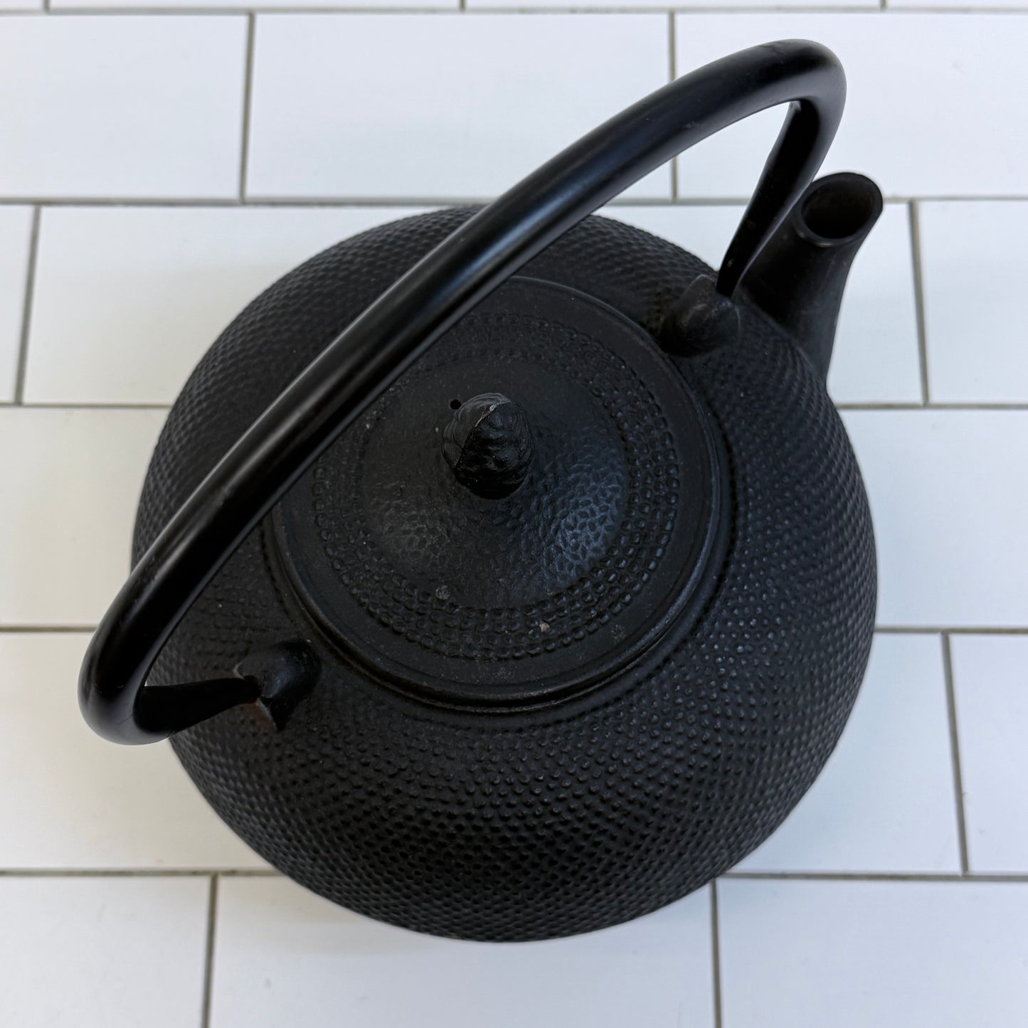 Cast Iron Tetsubin Style Hobnail Teapot Kettle