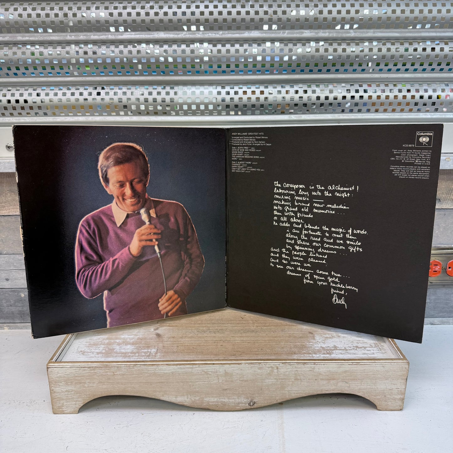 Andy Williams’ Greatest Hits Vinyl Record, 1970