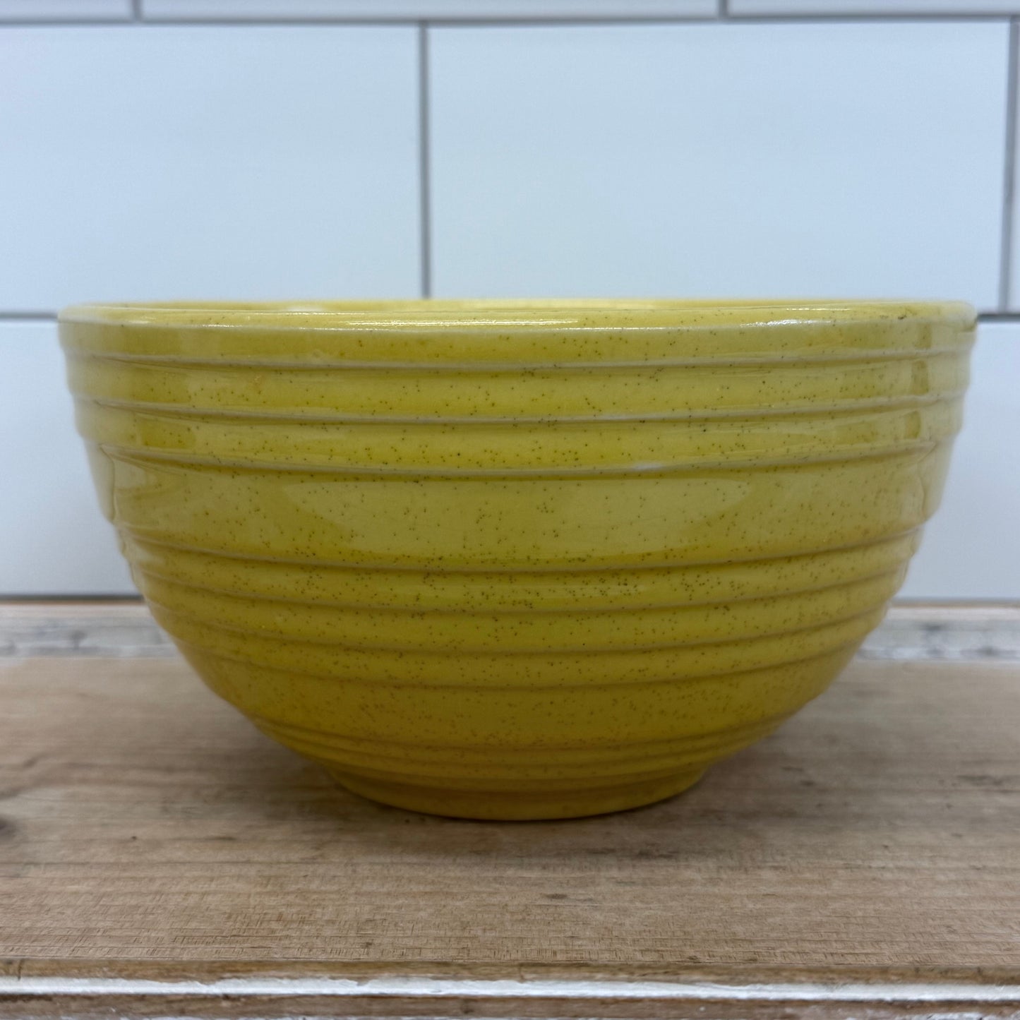 McCoy Yellow Ribbed Mixing Bowl USA 1960s