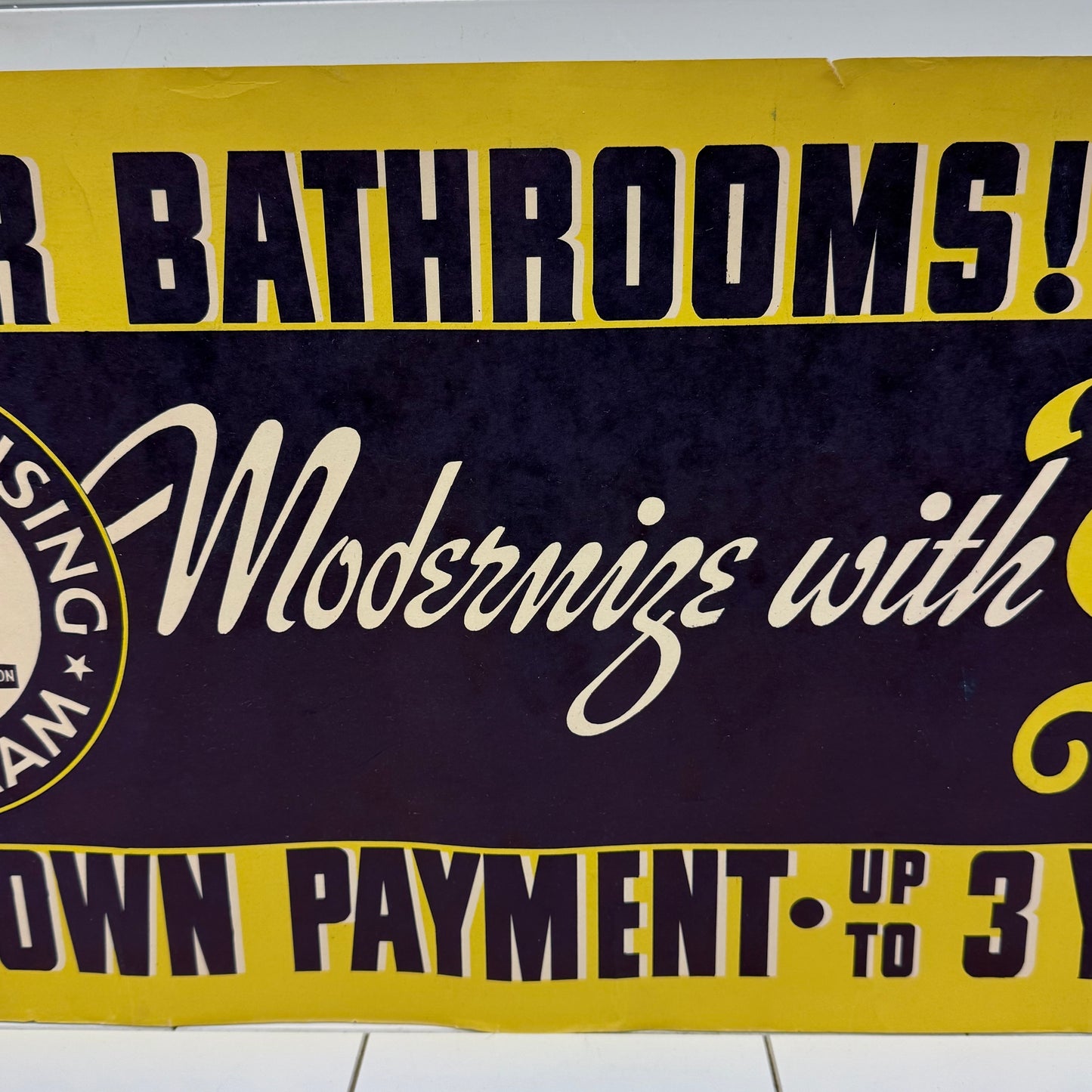 Standard Sanitary Plumbing Promo Sign WPA Era, 1937