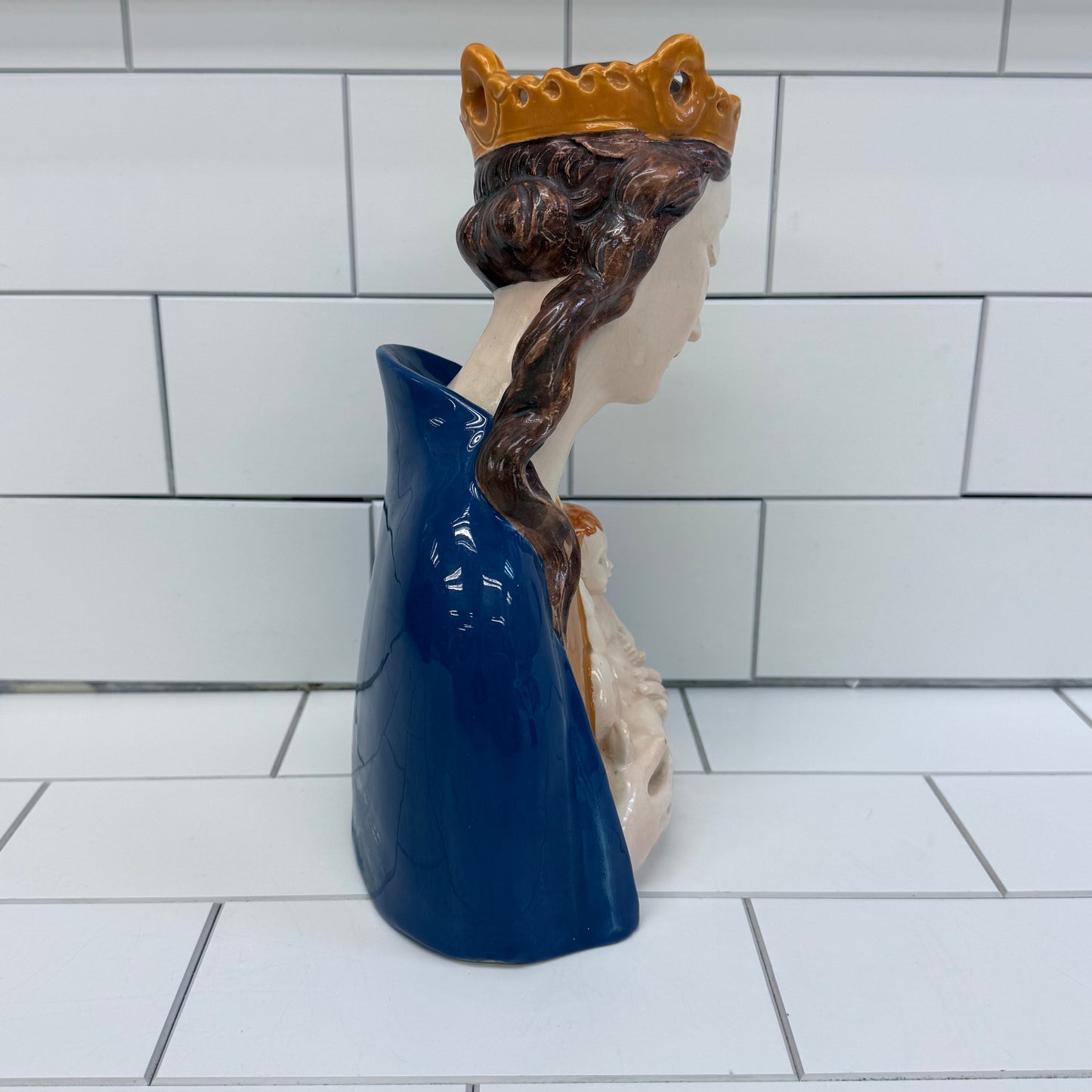 Virgin Mary and Jesus Figurine, Porcelain