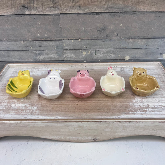 Kafuh Animal Shaped Condiment Bowls, Set of 5