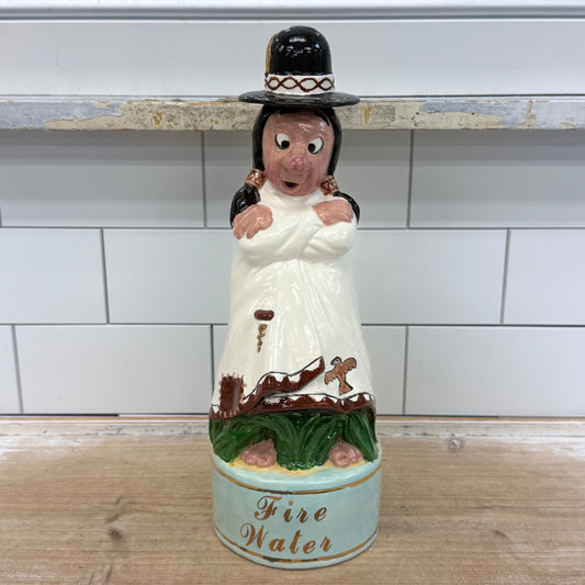 Fire Water Ceramic Figural Decanter R J Ceramics