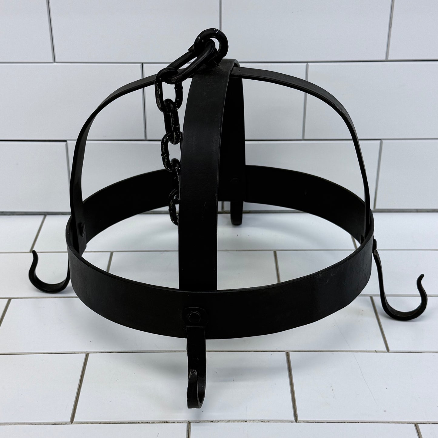 Wrought Iron Game Crown Hanging Butchers Rack
