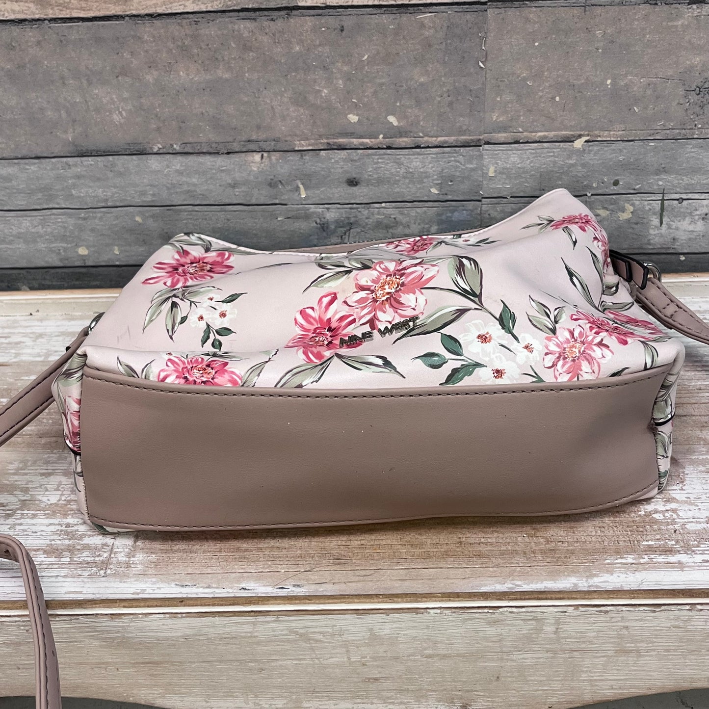 Nine West Floral Faux Leather Shoulder Bag